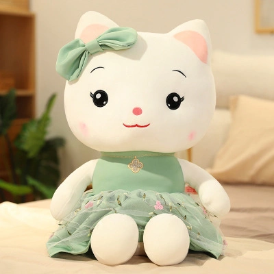 30-50cm jouet en peluche en peluche Bébé doux Cartoon chat avec jupe