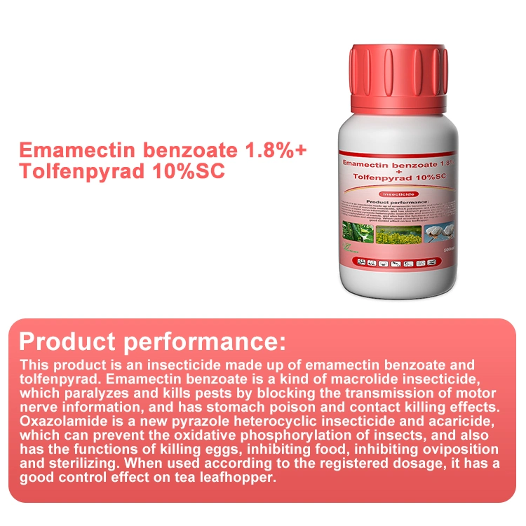 Pesticide Emamectin Benzoate 1.8%+ Tolfenpyrad 10%Sc