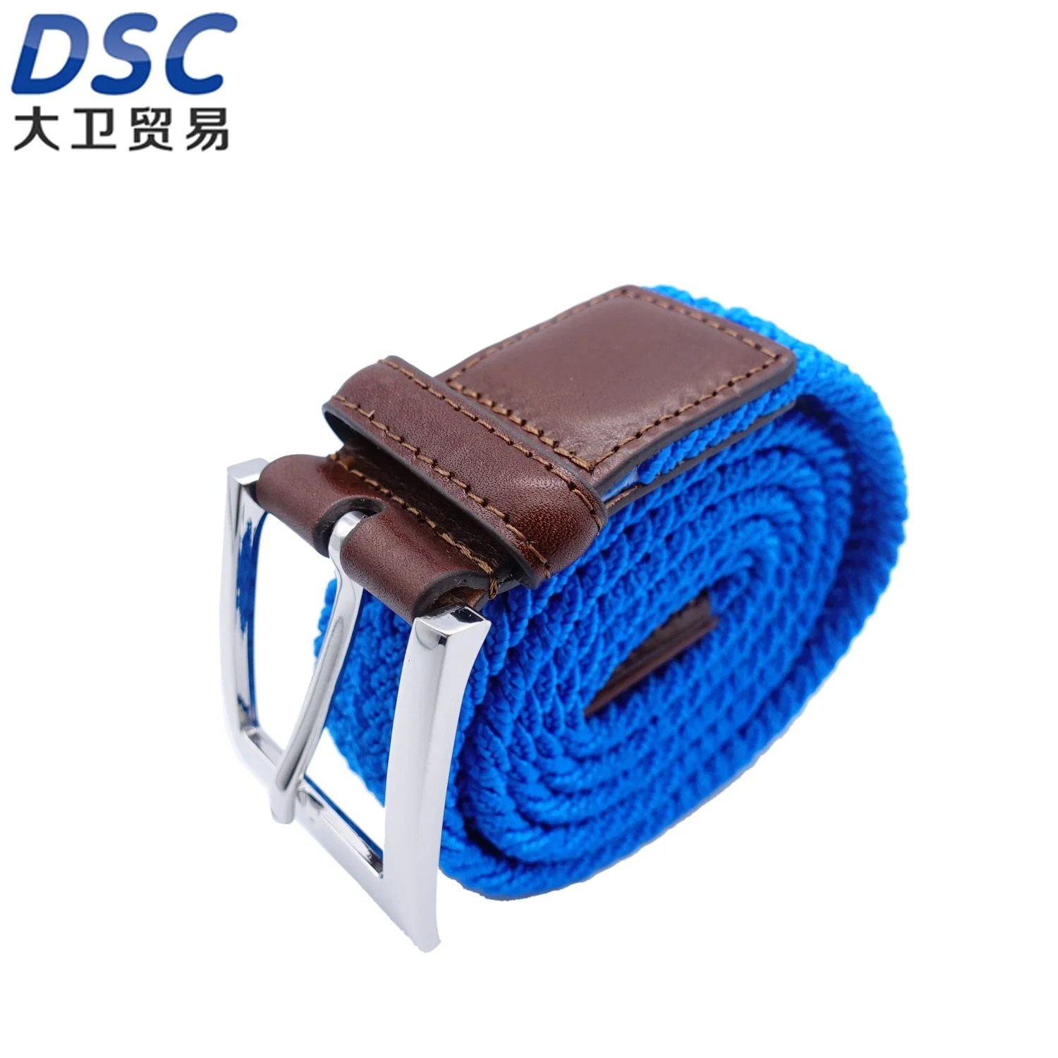 Fashion Elastic Braided Belt Woven Belt with Metal Buckle for Men and Women