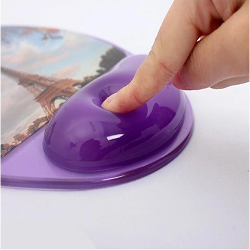 Silicone Slow Rebound Rubber Mouse Pad Wrist Rest, PU Bottom with Fabric Mouse Rest Pad