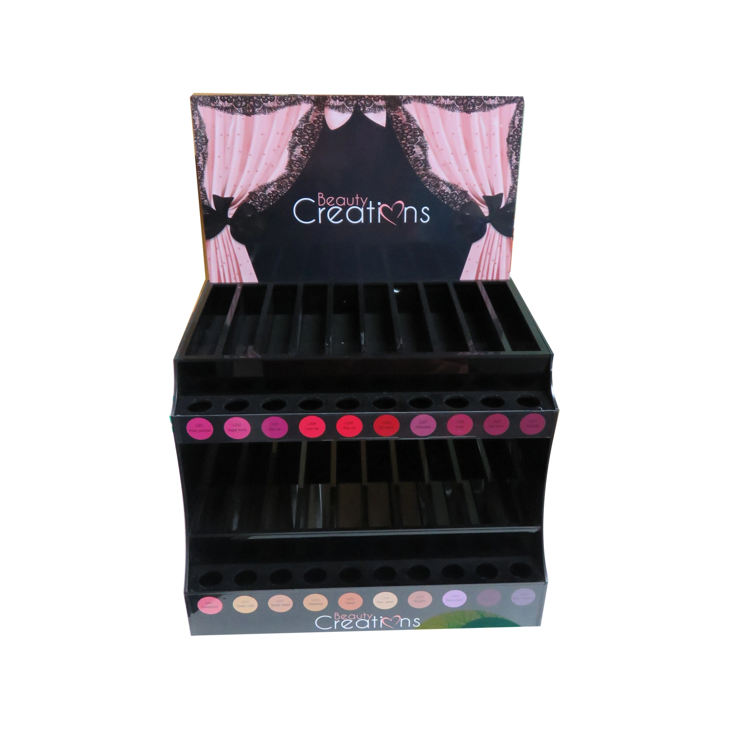 Lipstick up Retail Vape Counter Box Plastic Acrylic Display