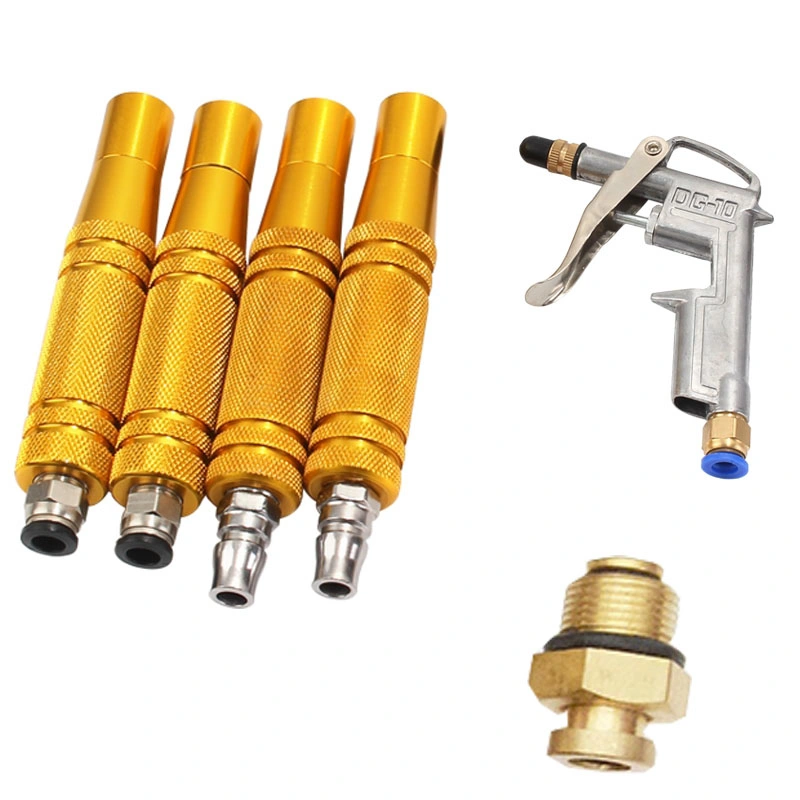 (Air Nozzle) Various Types of Yellow Inflatable Guns and Gray Air Valves