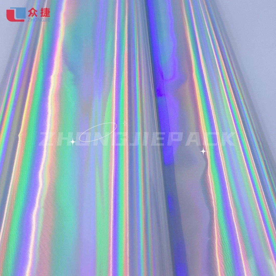 15um Rainbow Pet Metallized Waterproof Gift Greetings Card Printable Shimless Holographic Film