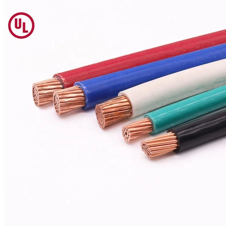 Fast Delivery UL Standard Thhn Wire Copper Size 8 10 12 14 16 AWG Electrical Nylon Cable for Sale