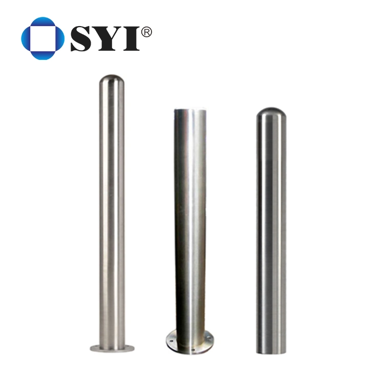 Customize Logo Heavy Duty Safety Post Road Barrier Outdoor Fixed Steel Bollard for Roadway Traffic