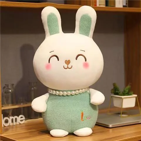 Bunny Plüsch Spielzeug Kleine Trompete Rag Puppe Nette Begleitung Schlafen Kissen Perle Kaninchen Puppe Puppe Kindertag Geschenk