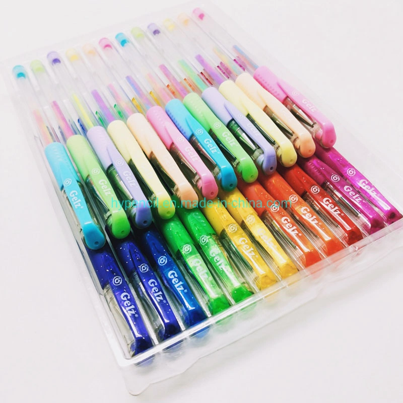 School Office Stationery Art Supplies Set of 24 Scented Swirl Gel Ink Pen in Craft Box