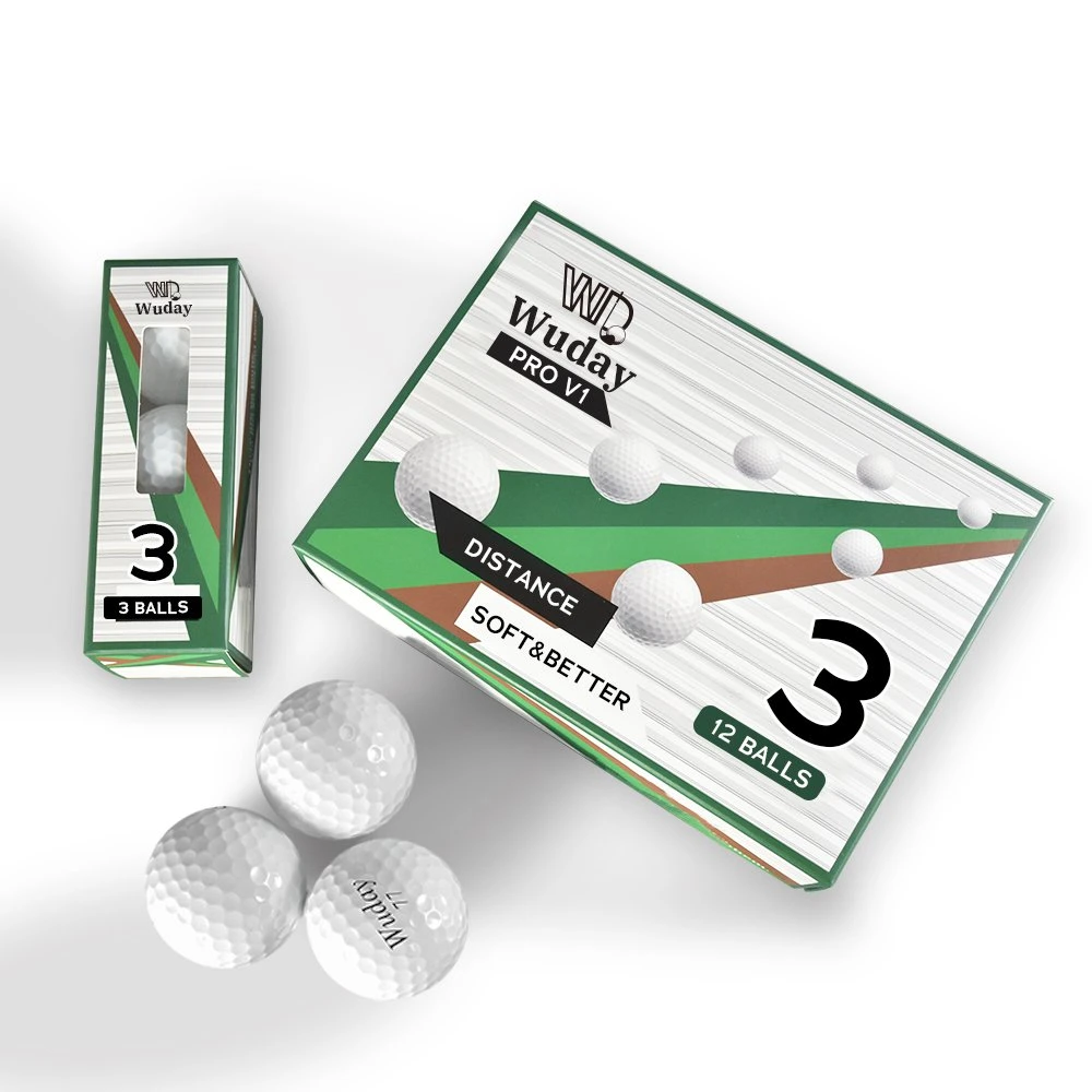 Precio de fábrica de China de pelota de golf de distancia suave con logotipo personalizado de calidad 2/3/4 capas