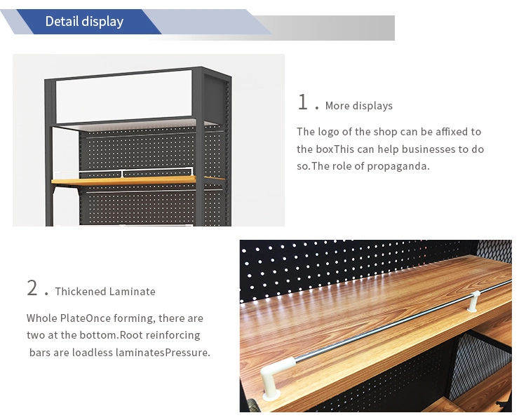 Wooden Steel Shelves with LED Lights for Supermarkets Articles for Daily Use