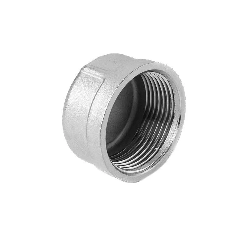 China Building Material Pipe Fitting Cap Stainless Steel Cast Iron with NPT/BSPT Threaded/Screwed Flange Round Cap