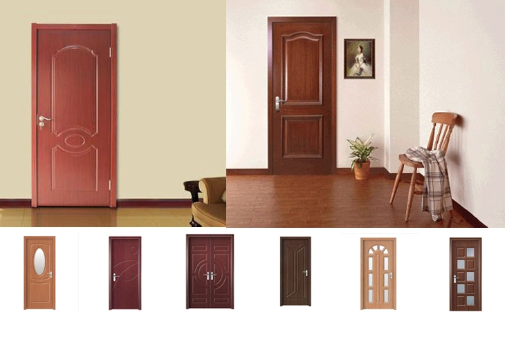 Toilet Door/Bathroom Door Waterproof Anti-Scratch WPC Door Skin