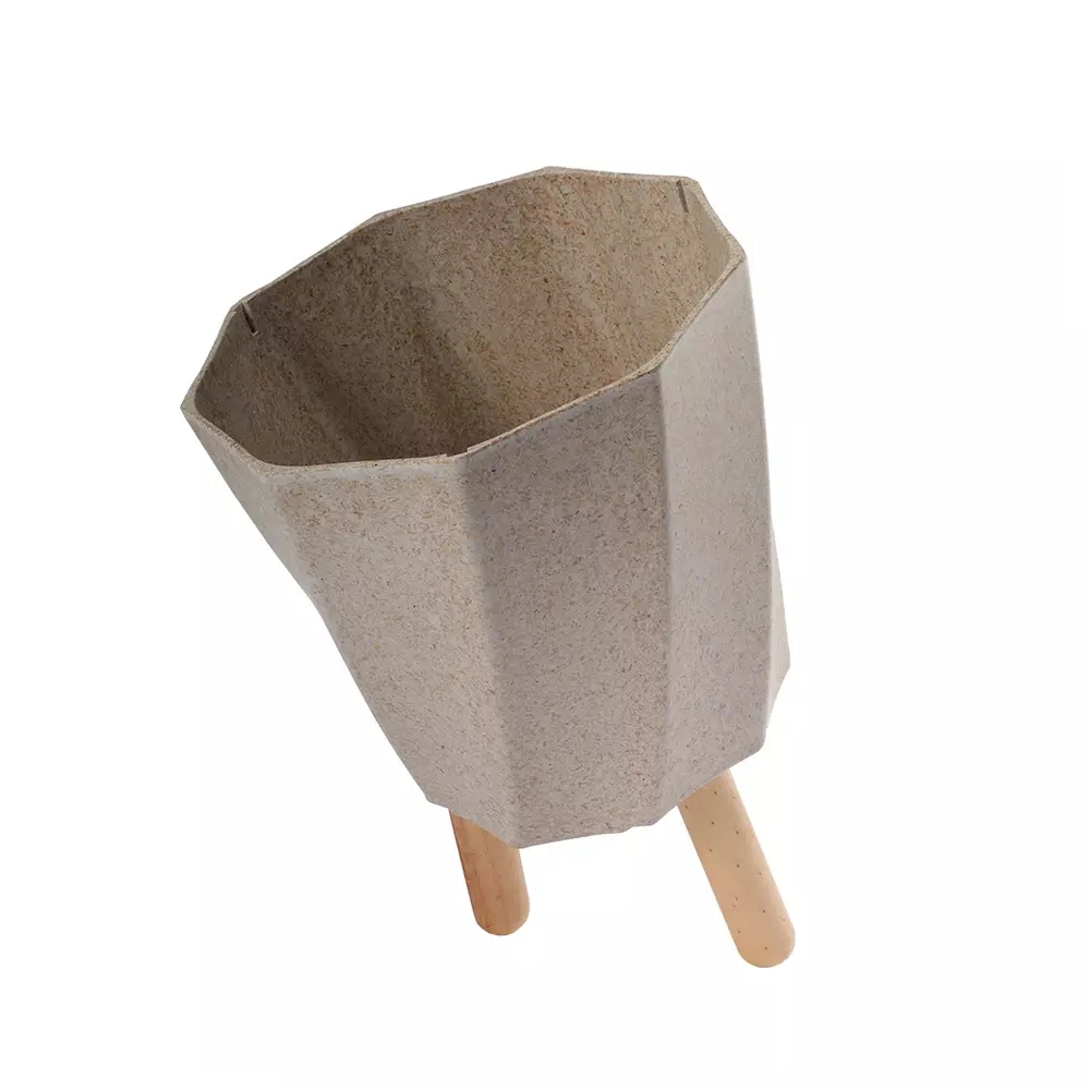 Nature Material Bamboo Fiber Wholesale/Supplier Modern Style Indoor Flower Pot Garden Home Balcony Decor Planter Pots Stand