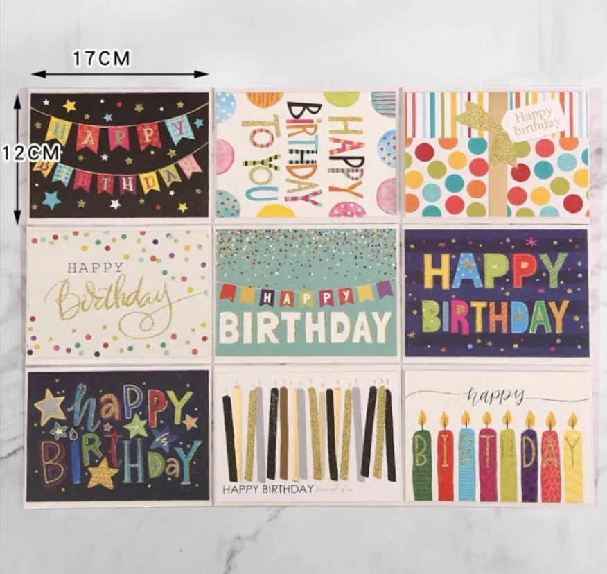China Wholesale Custom Happy Birthday Cards Big Size Greeting Wishes Card