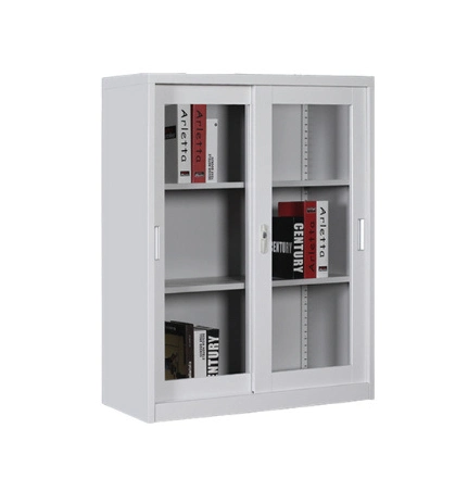 Small Metal Filing Cabinet Glass Door Office Files Storage Cabinet Clear View Low Height Office Cupboard Office Furniture