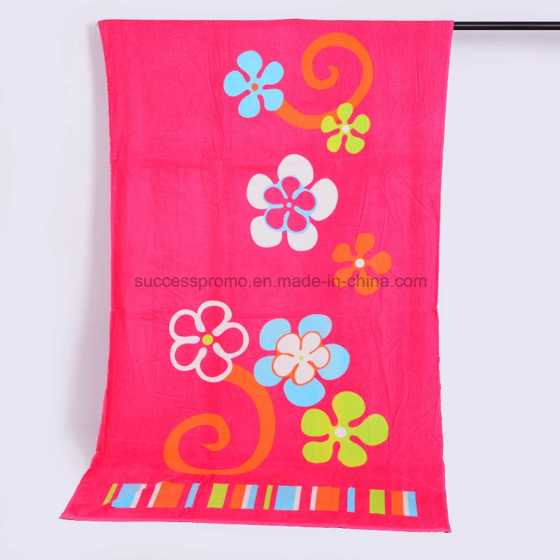 100% Microfiber/Cotton Custom Print Funky Beach Towel for Promotion Gift