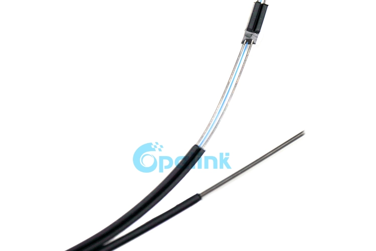 FTTH Drop Cable 2 Fiber, Sm, PVC/LSZH, Anatel Certified, Strenthen Member Steel with Messenger