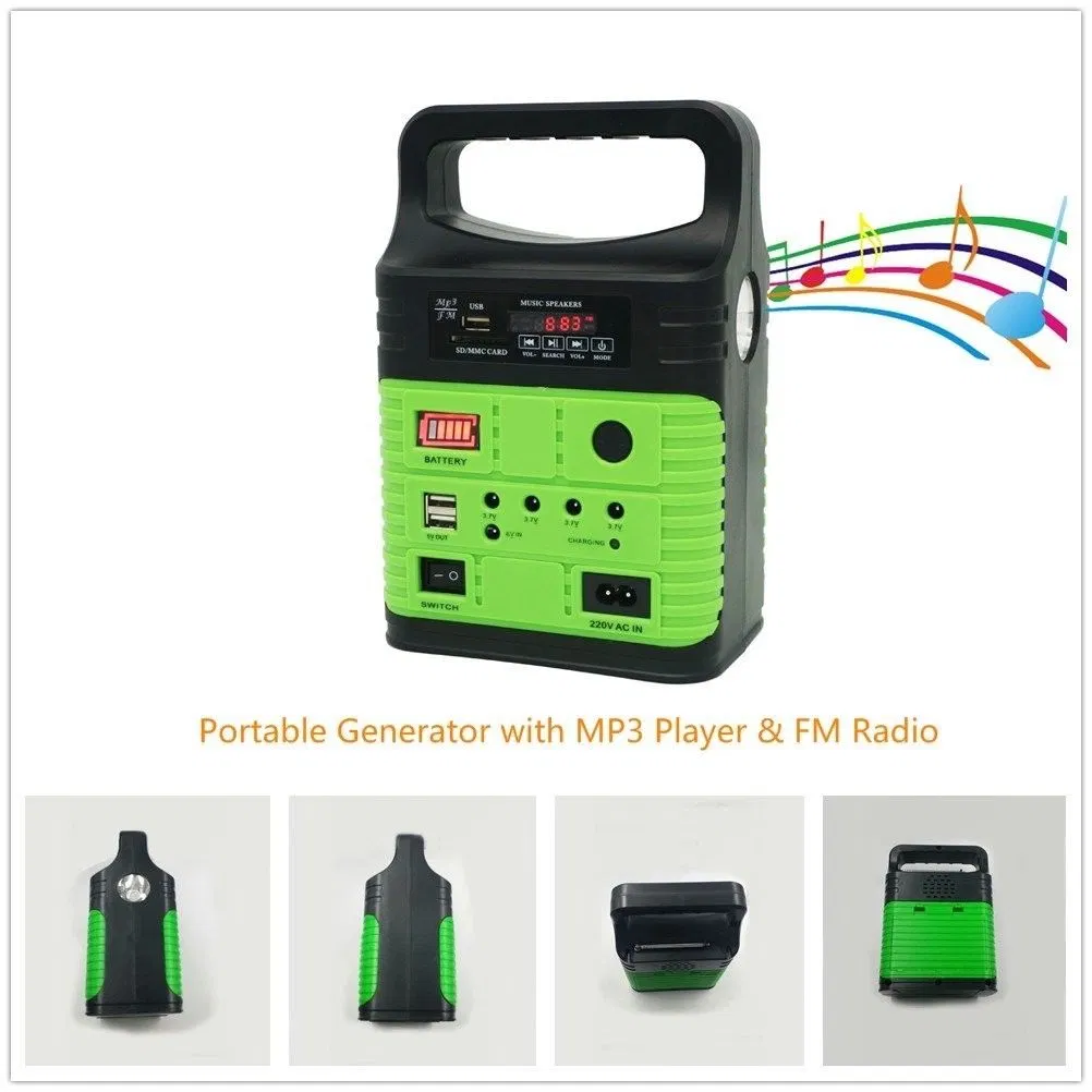 ضوء شمسية 10 واط مع MP3&amp;Radio 10W/6V Poly Solar Panel Mobile شاحن التيار المتردد سلك الشاحن طراز SRE-3790