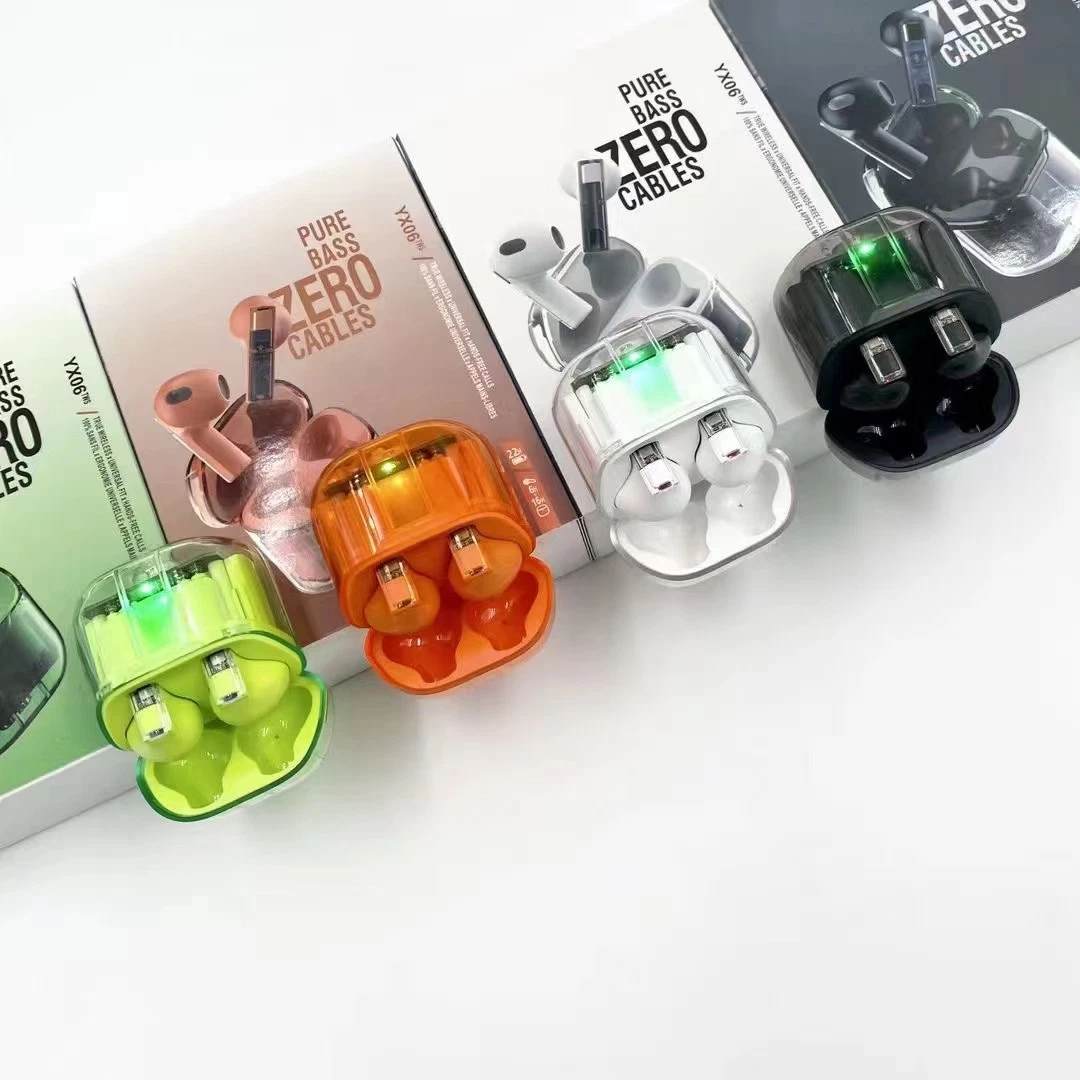 Mini Kopfhörer Beliebte Transparent Mobile Zubehör Bt 5,0 Wireless Sterio Ohrhörer Helles Ohrhörer