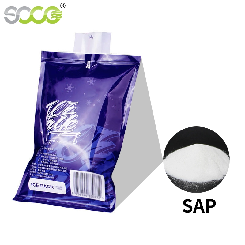 Materia prima producto químico Super absorbente polímero MSDS a granel Acrílico Polvo de resina Poliacrilato de sodio SAP para Bolsa de hielo