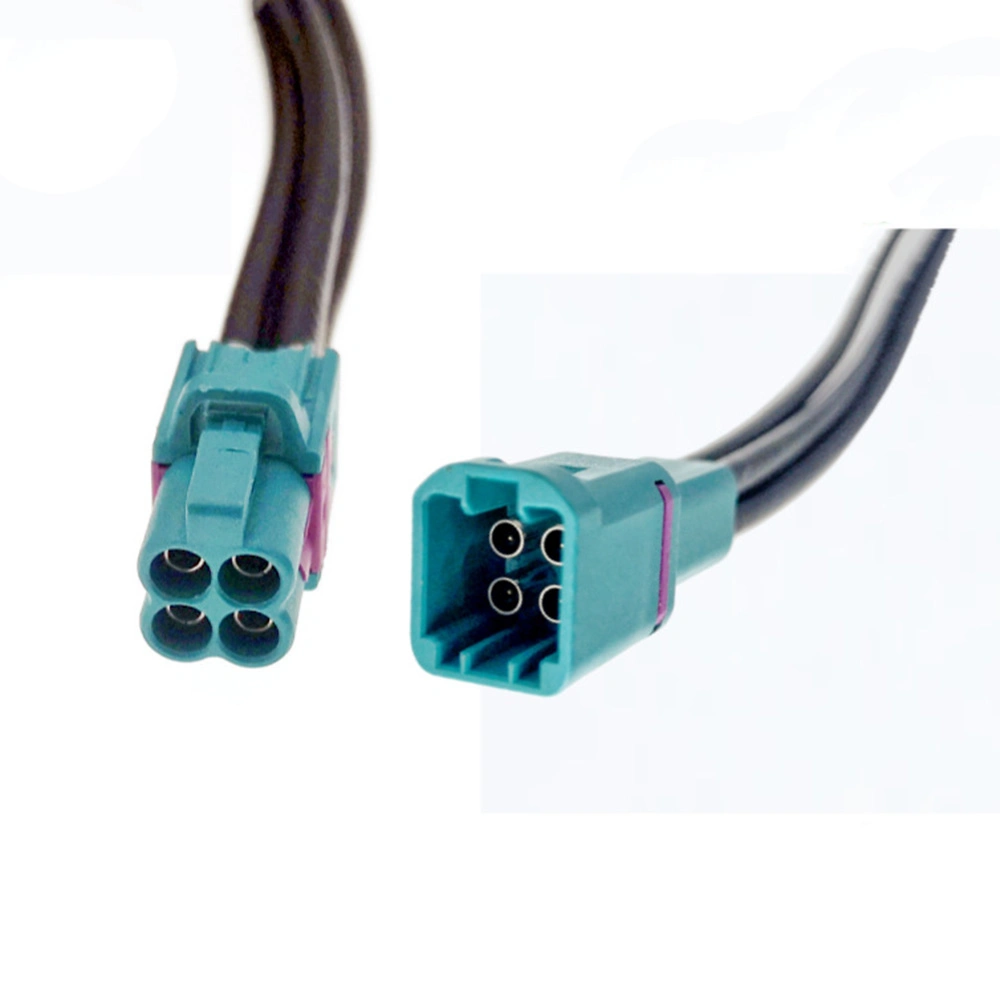 4pin Mini Fakra Mate-Ax Female to Quad Standard Fakra Male Car Wireless Signal Cable Z Code