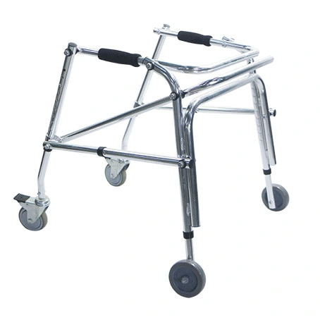 Self Propelled Disabled Orthopedic for Adults Rollator Aluminum Folding Walker with Wheels for Children