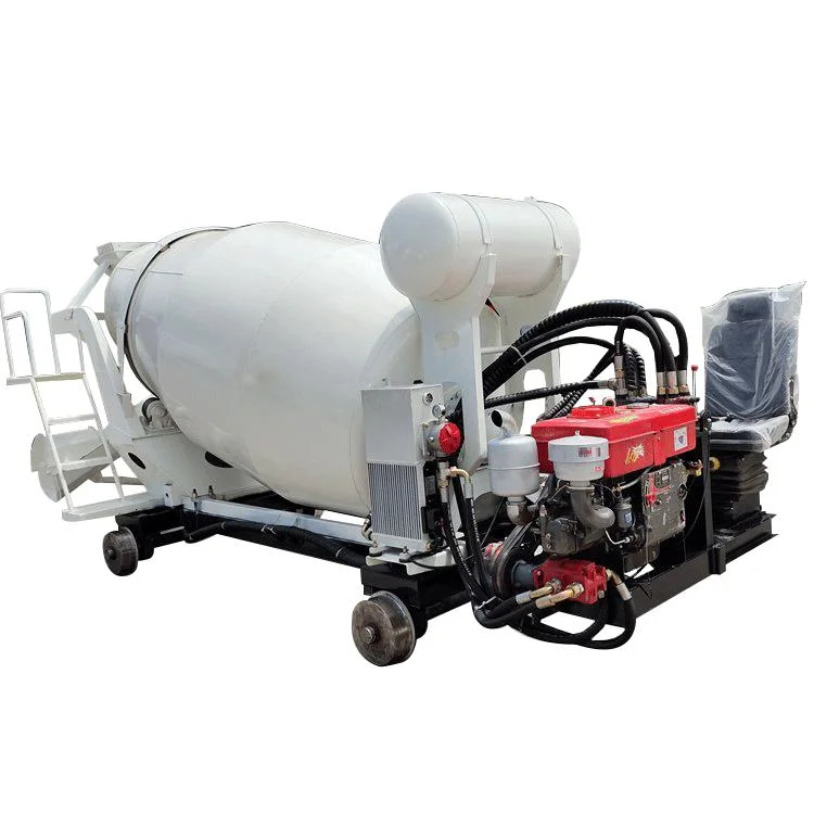 تشغيل قضيب سكة حديد Mixer الخرسانة مع مجموعات العجلات 3cbm، و4cbm، و5cbm