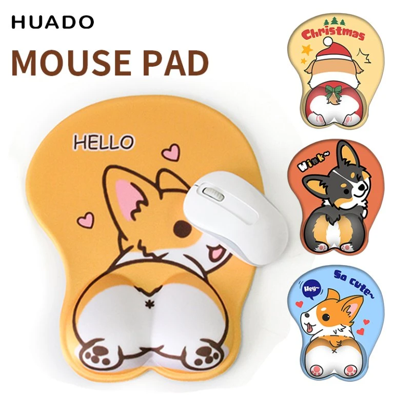 Custom Design Ergonomic Anime Cute Cartoon Gel Mouse Pad with Wrist Rest