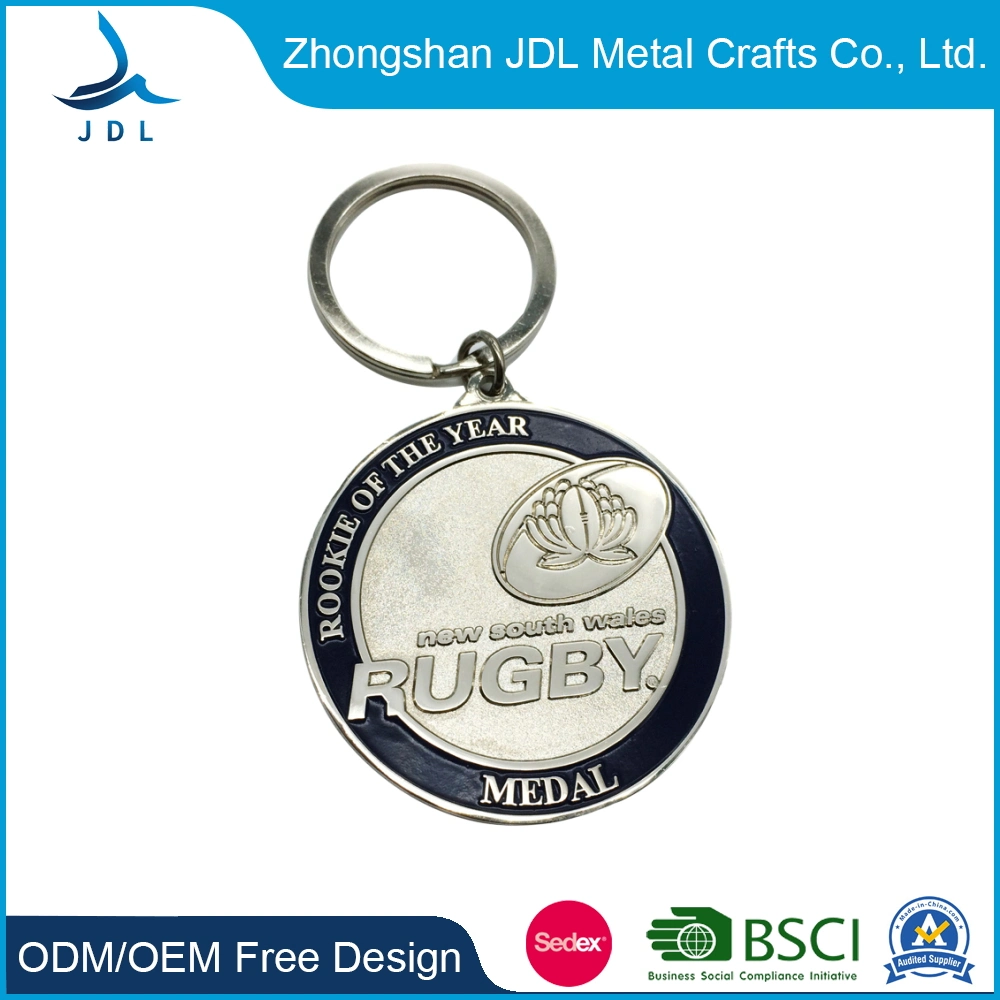 Custom Supermarket Shopping Metal Key Chain Zinc Alloy Keyholder Hollow out Silver Debossed 2D Color Filled Soft PVC Rubber Cute Emoji Key Ring