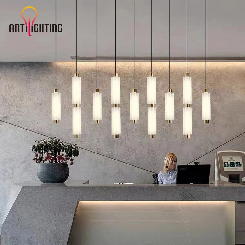 Casa minimalista de la iluminación interior LED decorativa lámpara colgante lámpara de araña para almacén de la Oficina del Hotel