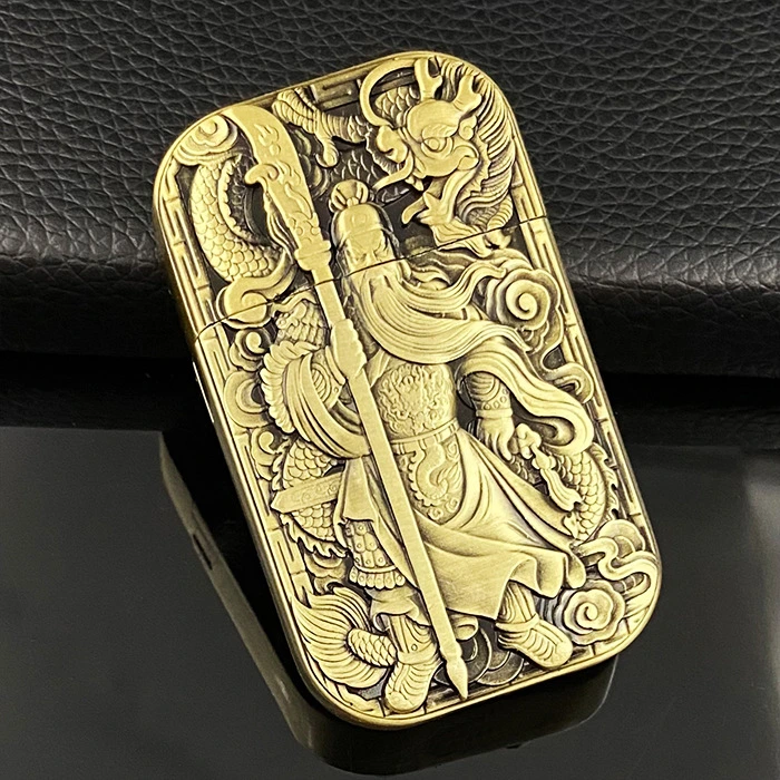 Factory Flint Match Oil Lighter Personality Creative Embossed Zinc Alloy Lucky Pixiu Metal Windproof Lighter Smoke Accessoires