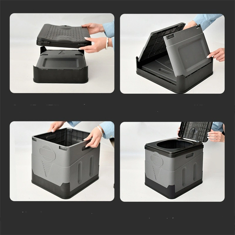 New Design 150kg Heavy Loading Foldable Plastic PP Folding Car Toilet for Outdoor Emergency