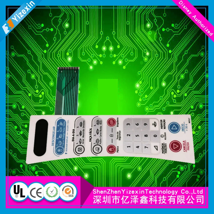 Membrane Keyboard Push Button Membrane Switch with 3m Adhesive