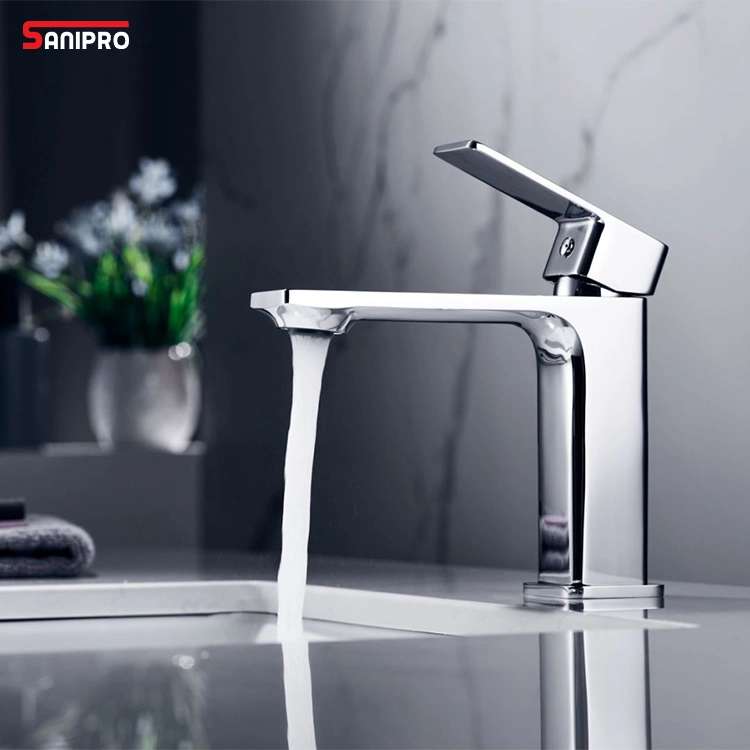 Sanipro Hotel Design Hochwertige Waschraum Waschanlage Mixer Taps Deck Montiert Badezimmer Wasserhahn Messing Waschbecken Wasserhahn