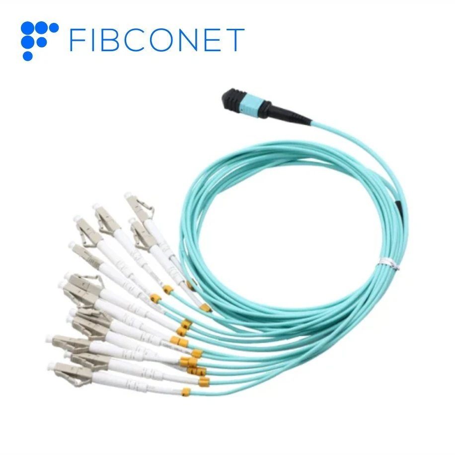 Fournisseur chinois FTTH 50/125 UM mm OM4 24 noyaux fibre Cordon de raccordement optique/optique MPO