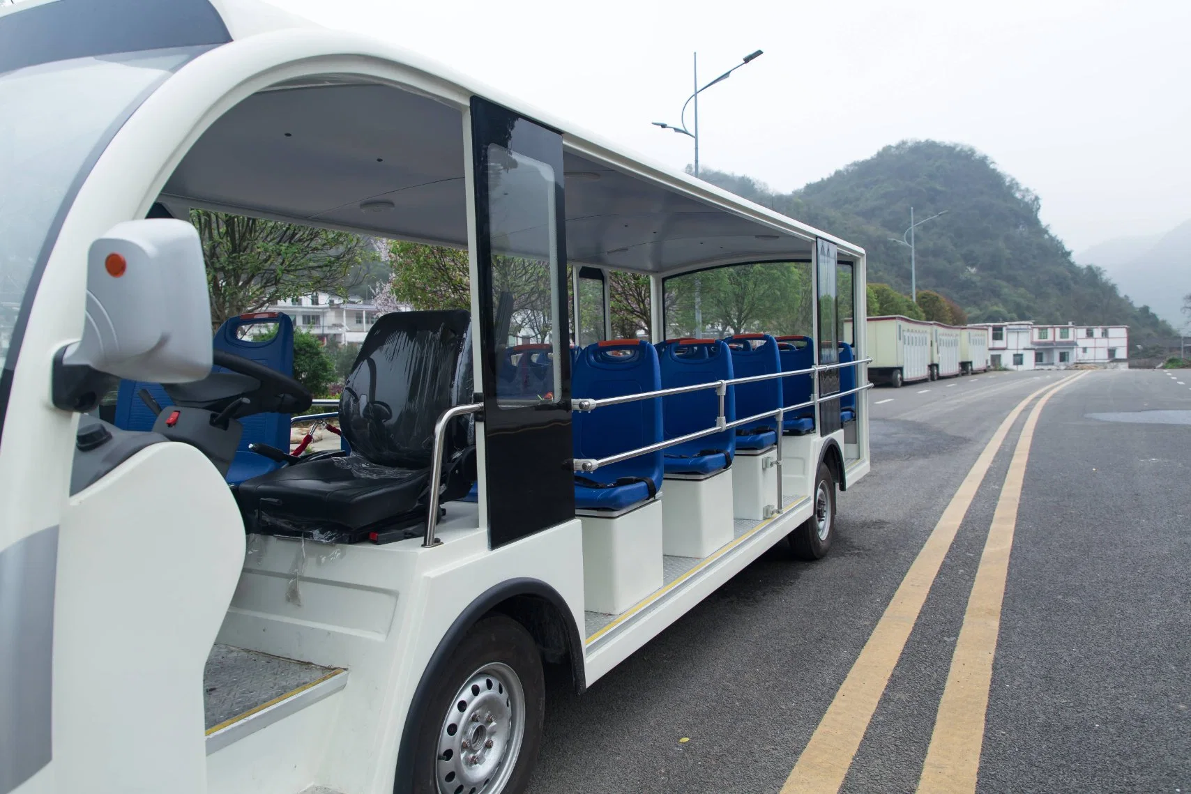 Fábrica da China 23 assentos Open Electric Sightseeing Bus Mini Bus (ZH-L23)