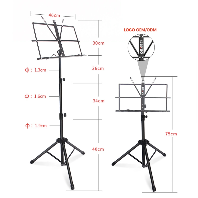 Chino barato ligero Peso Música Nota Libro Soporte plegable pequeño Soporte de música