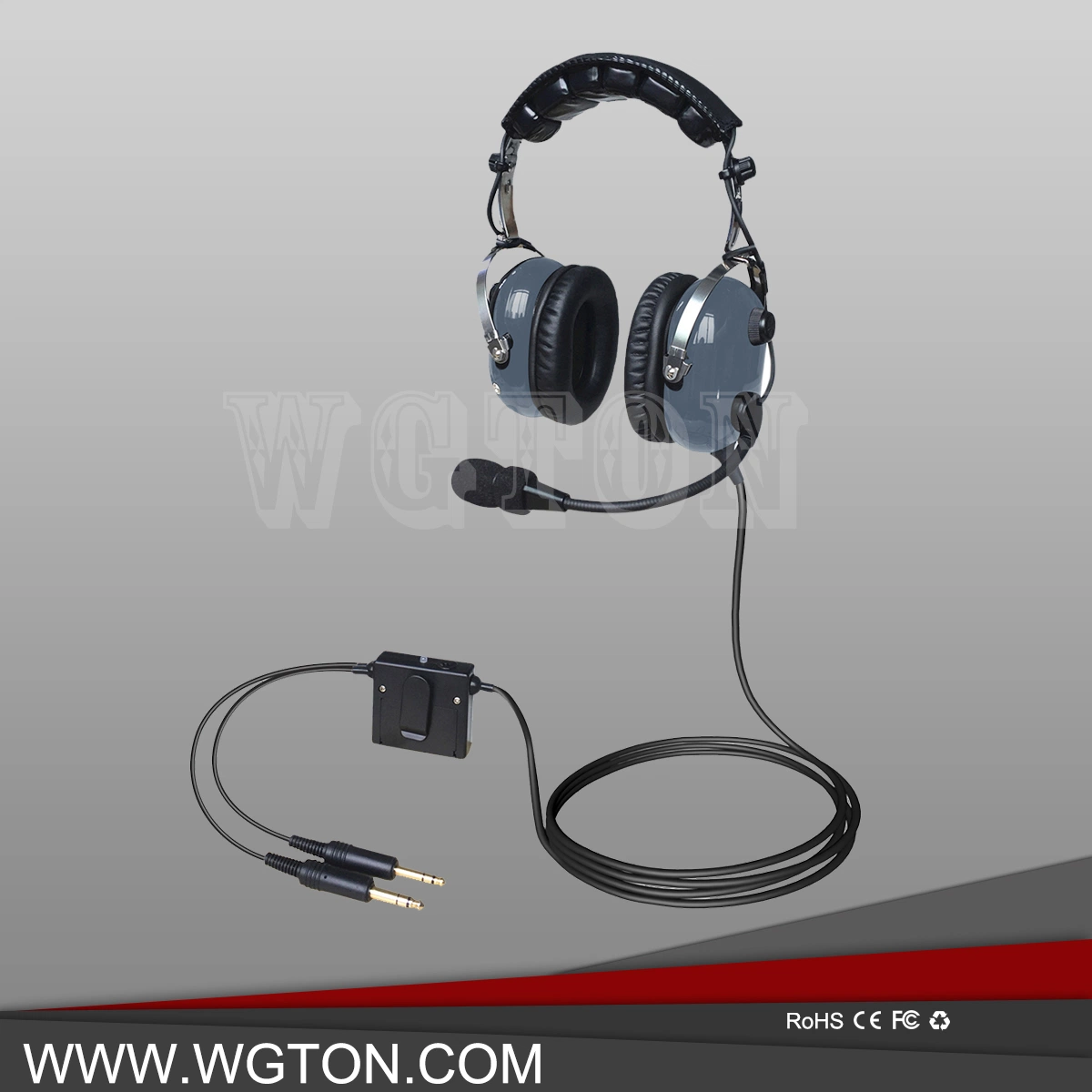 High Quality Anr Aviation Pilot Noise Canceling Headset Light Weight Headphone
