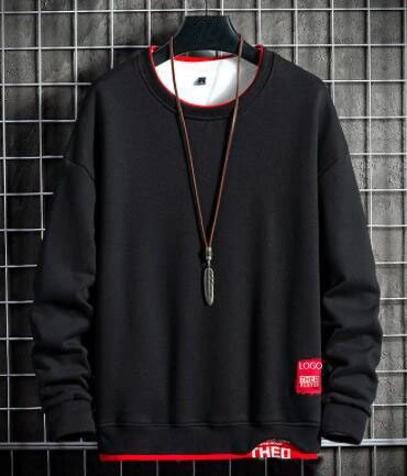 Mens Harajuku Hoodie Fashion Streetwear Crewneck Casual Clothing Pullover Sweatshirts