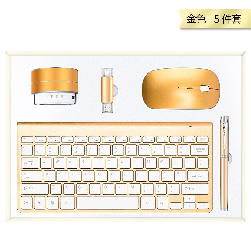Trends 2023 Ideas Keyboard Kit Wireless Mouse USB Speaker Pen Vacuum Flask Thermoses Umbrella Gift Set for Business Promotion