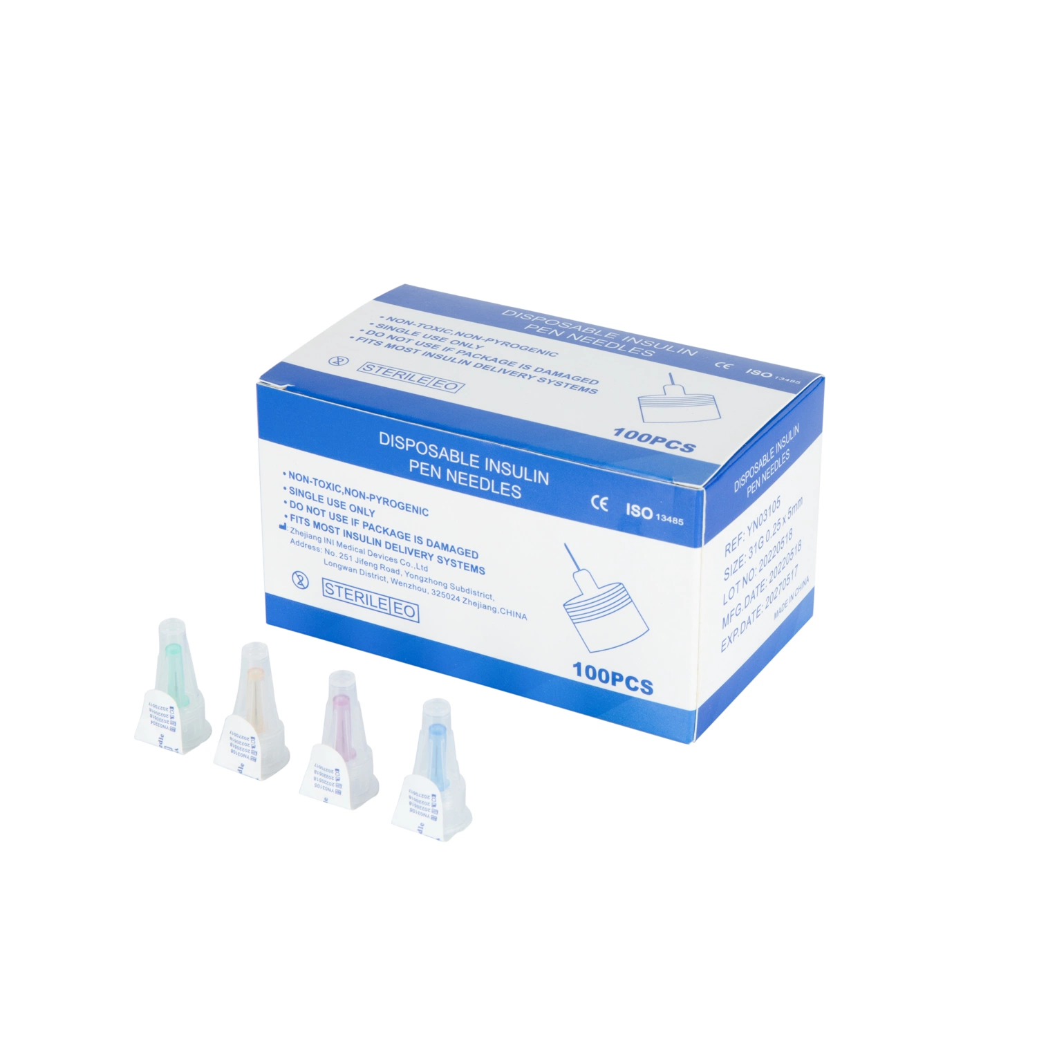 China Mayoreo suministro médico perfecto con inyector 31g 32g 33G 34G aguja desechable estéril para insulina