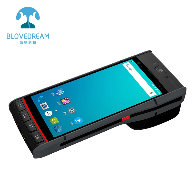 Blovedream Handheld PDA Android mit QR-Code Barcode-Scanner Thermal Drucker