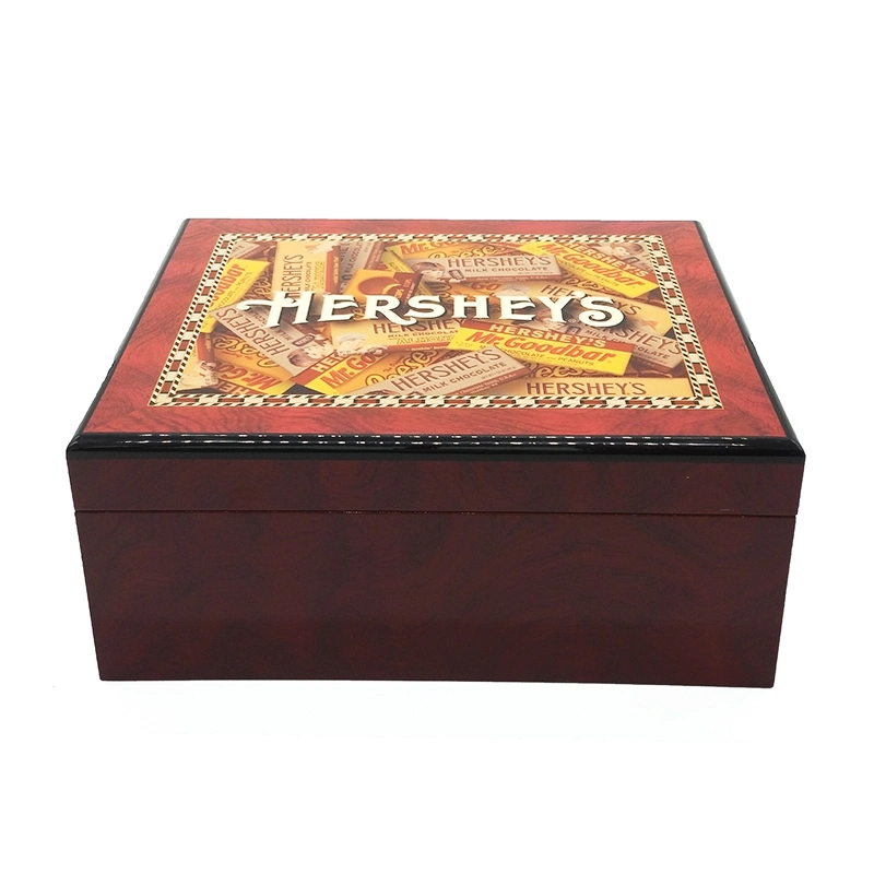Boîte cadeau haut de gamme marron personnalisée en emballage en bois de cigare