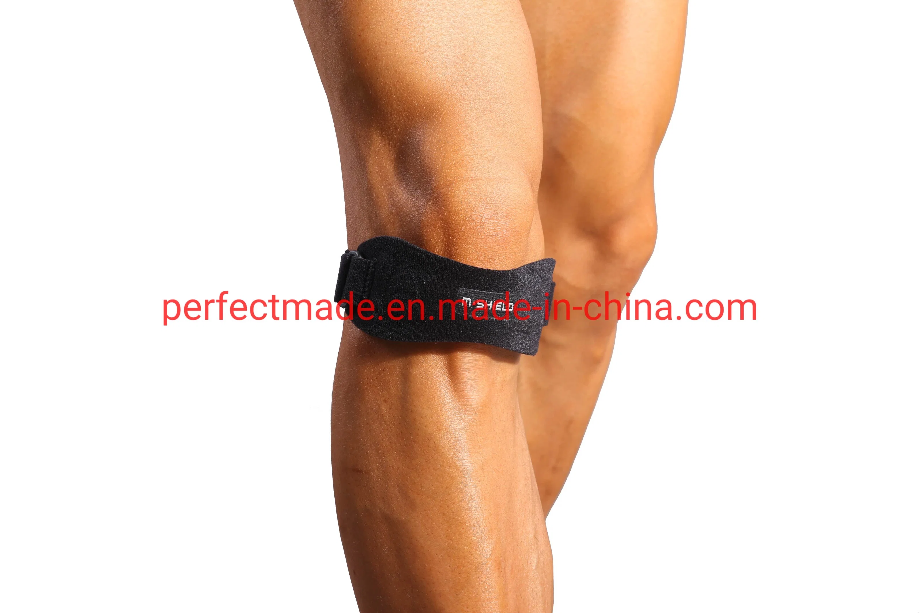 Neoprene Loop Adjustable Wrap Knee Guard with Silicone Pads