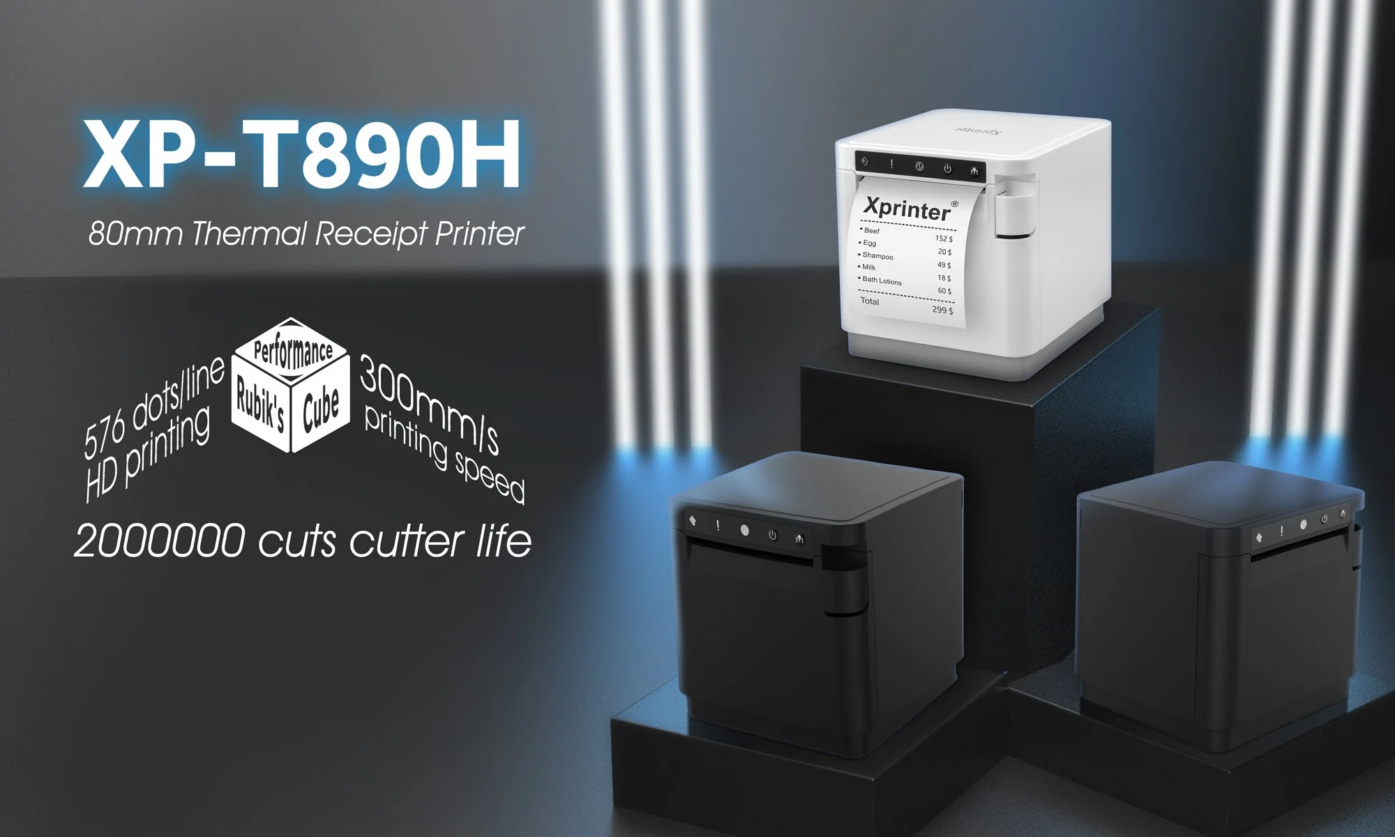 Xprinter XP-T890H 80mm impresora de recibos térmicos con USB