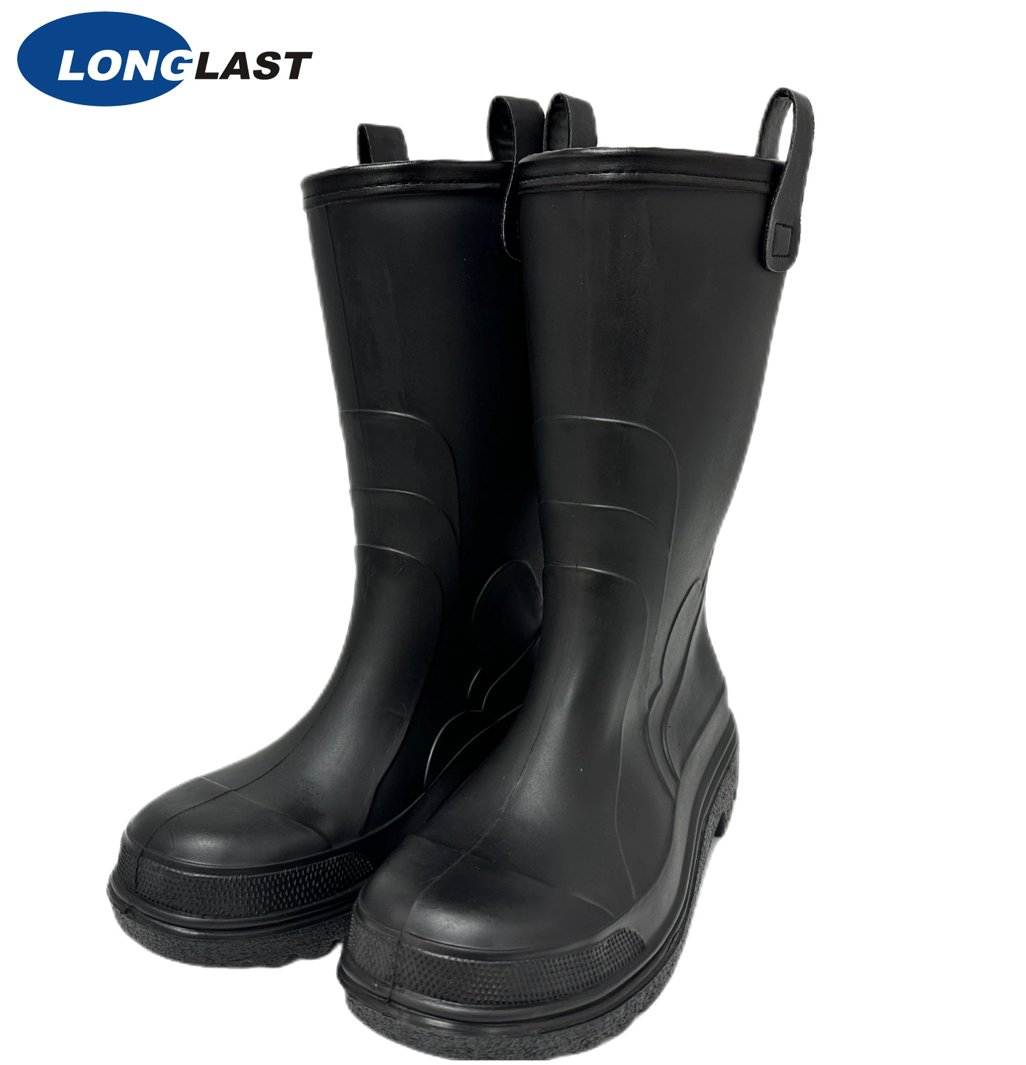 Low Fashion Black Comfortable Acid and Alkali Resistant PVC Work Safety Boots