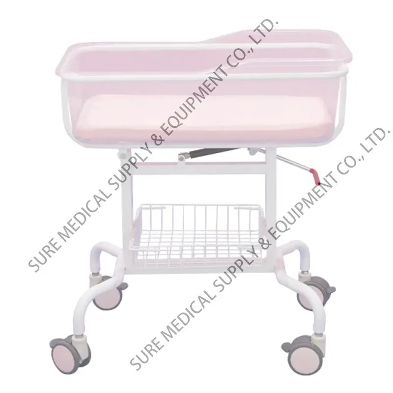 High Quality Adjustable ABS Hospital Newborn Baby Cart Baby Crib