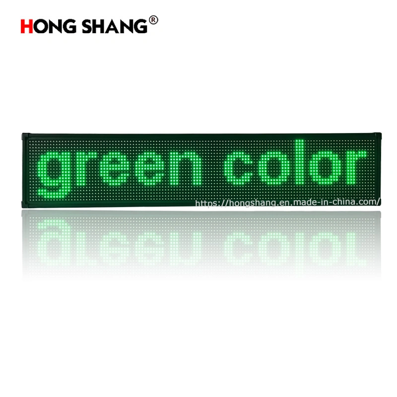 Promotional Advertising Billboard Price Single Green Module Semi-Outdoor LED Letter Scrolling Sign Shop Window Display Screen Board