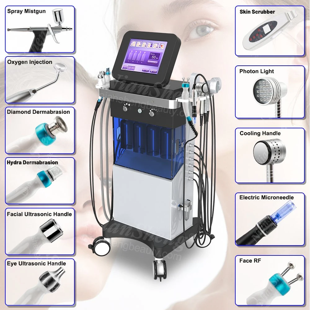 Multifunctional Oxygen Jet Peel Hydrofacial Device Beauty Hydro Facial Deep Cleaning Beauty Equipment Microdermabrasion