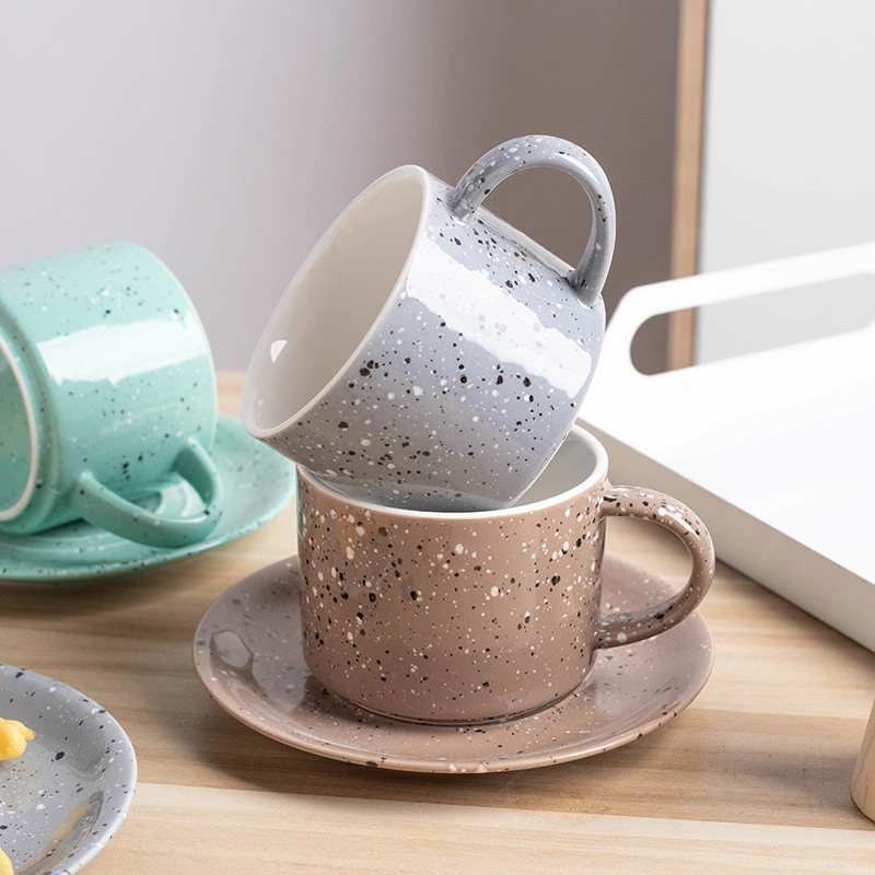 Top-Level Spotted Ceramic Mug Creative Coffee Cup Set for Gift Office