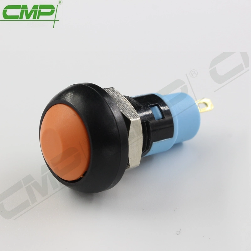 Domed Yellow Small Button Switch Low Voltage